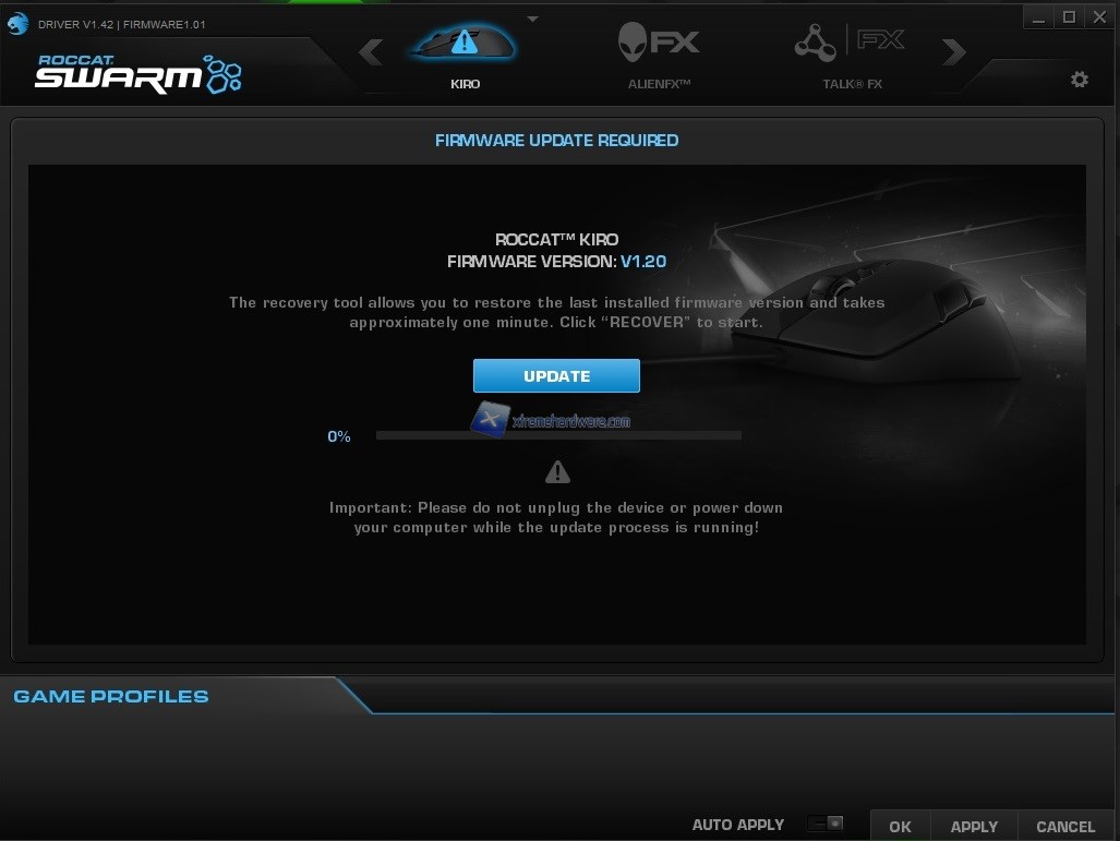 ROCCAT KIRO software firmware